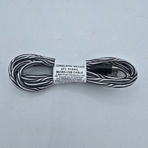 Wireless Gear 6 ft micro usb sync and charge cable. Fabric material.